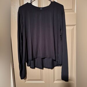 Black Lululemon Modal Relaxed Fit Lounge Long Sleeve - Size 8